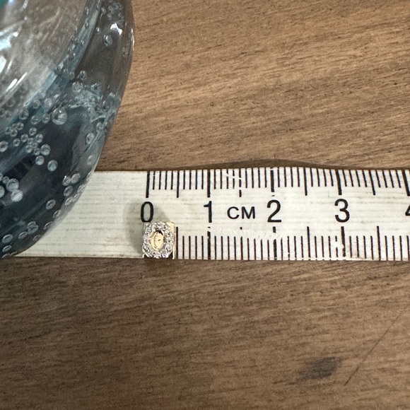 Adina Reyter Mini Bead 14 K Gold Diamond Initial O 0 - Picture 5 of 8